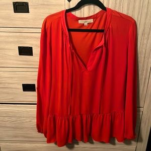 XL Red Blouse by Loft